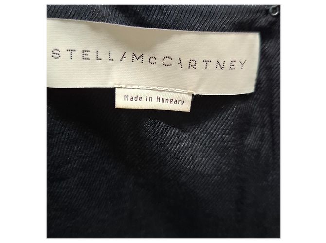 Stella Mc Cartney  Stella Mccartney Plunge Neckline Mini Dress in Black Viscose - view 3