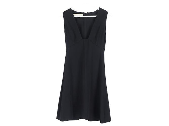 Stella Mc Cartney  Stella Mccartney Plunge Neckline Mini Dress in Black Viscose - view 4