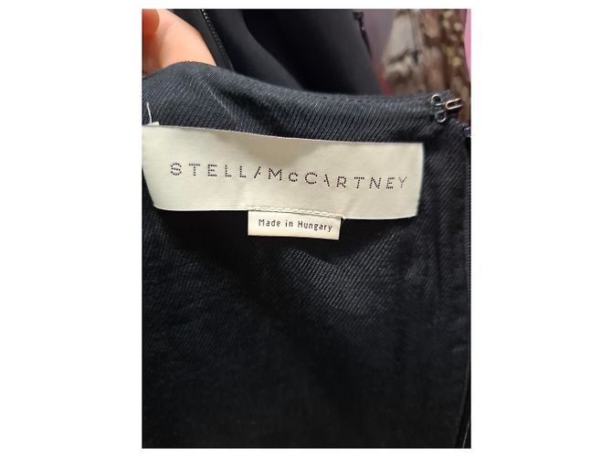 Stella Mc Cartney  Stella Mccartney Plunge Neckline Mini Dress in Black Viscose - view 6