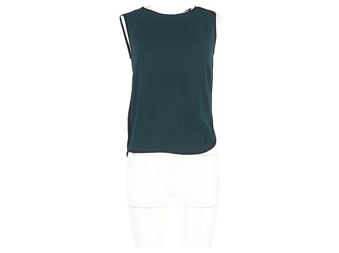 Blusa sin mangas Sandro en viscosa verde - vista 4