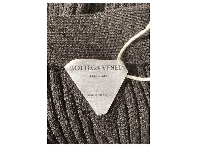 Falda midi distorsionada de lana marrón de Bottega Veneta Castaño Roja - vista 10