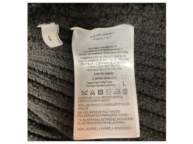 Falda midi distorsionada de lana marrón de Bottega Veneta Castaño Roja - vista 4