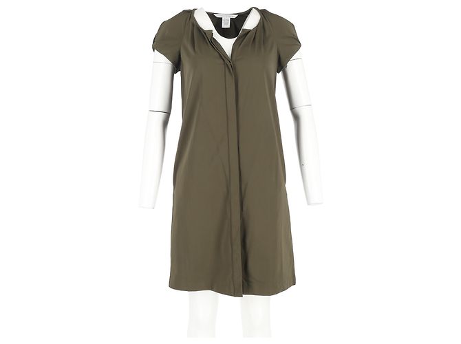 Vestido Mini Luisa en Nylon Verde Oliva de Diane Von Furstenberg - vista 4