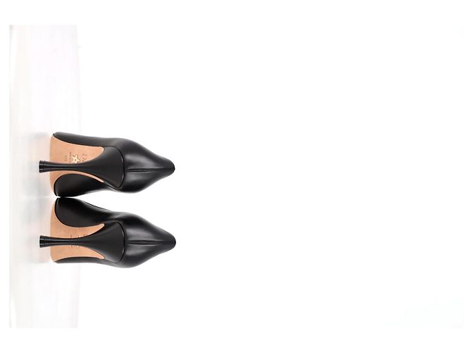 Pumps a punta quadrata Christian Dior in pelle nera Nero - vista 11