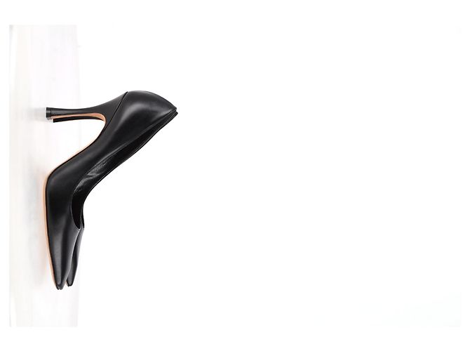 Pumps a punta quadrata Christian Dior in pelle nera Nero - vista 7