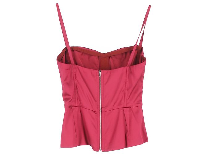 Top bustier de seda rosa con cremallera en la parte posterior de Dolce & Gabbana - vista 2
