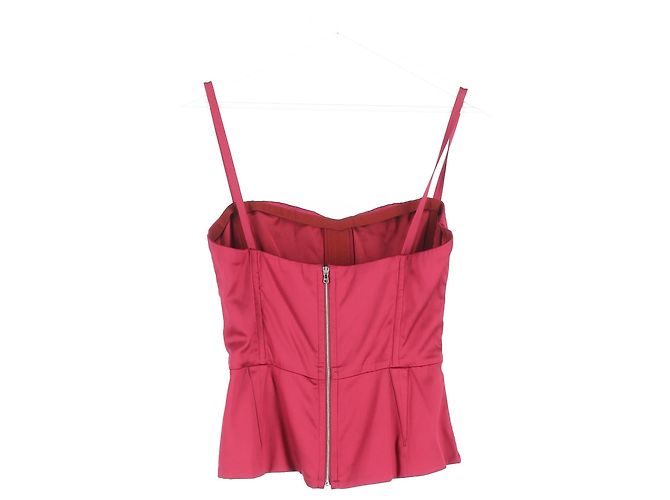 Top bustier de seda rosa con cremallera en la parte posterior de Dolce & Gabbana - vista 5