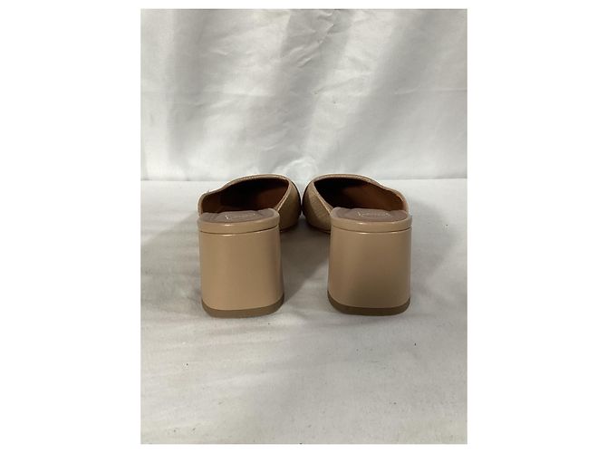 Autre Marque Mule a punta quadrata Carmen 45mm in rafia beige di Malone Souliers - vista 12
