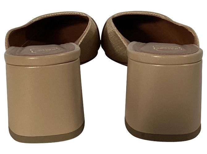 Autre Marque Mule a punta quadrata Carmen 45mm in rafia beige di Malone Souliers - vista 5
