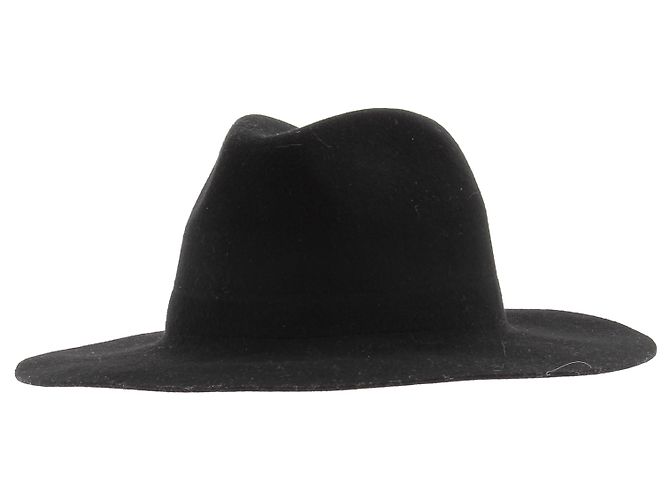 Autre Marque NON SIGNE / UNSIGNED Hats T.cm 55 Wool Black - view 2
