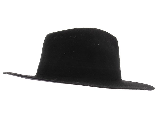 Autre Marque NON SIGNE / UNSIGNED Hats T.cm 55 Wool Black - view 5