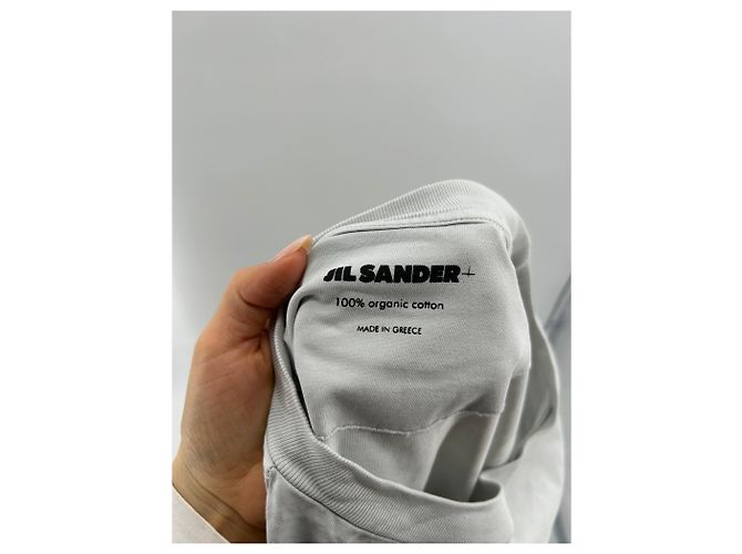 T-shirt JIL SANDER T.International M Cotone Grigio - vista 3