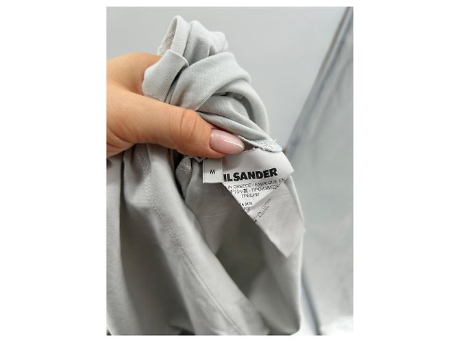 T-shirt JIL SANDER T.International M Cotone Grigio - vista 4