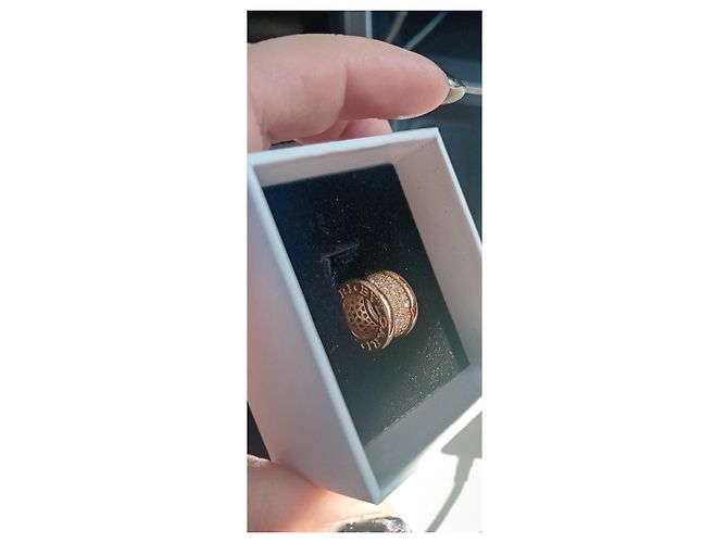 Autre Marque Collana con pendente Bulgari B-Zero1 diamanti oro rosa 18K D'oro - vista 2