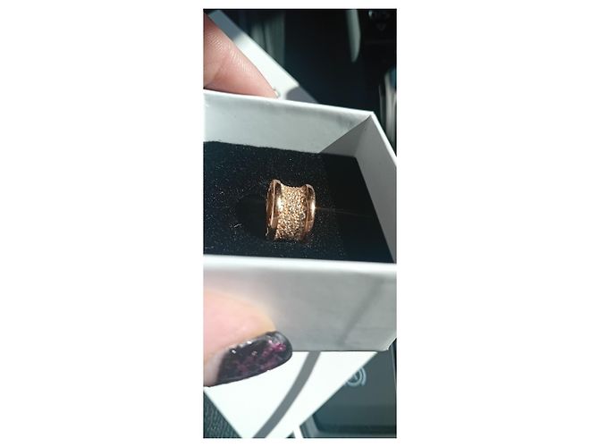 Autre Marque Collana con pendente Bulgari B-Zero1 diamanti oro rosa 18K D'oro - vista 4