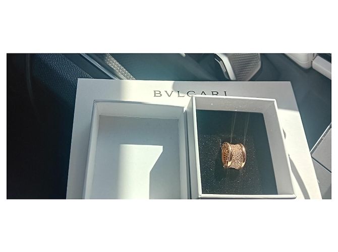 Autre Marque Collana con pendente Bulgari B-Zero1 diamanti oro rosa 18K D'oro - vista 7