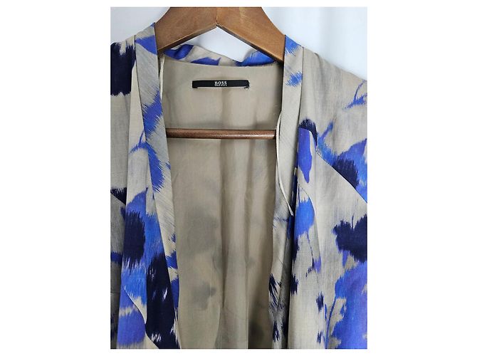 HUGO BOSS Delara2 Wickelkleid beige floral - Ansicht 8