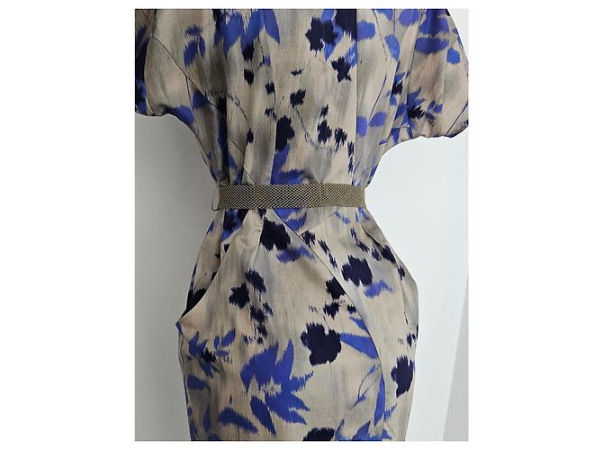 HUGO BOSS Delara2 Wickelkleid beige floral - Ansicht 9