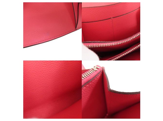 Billetera compacta con doblez Constance de Hermès Rosa - vista 7