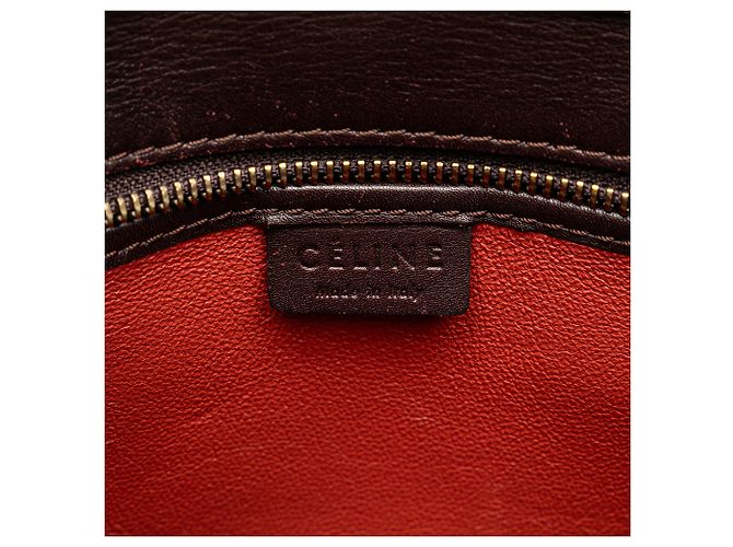 Luggage Céline Celine Rot Nano Tricolor Leder Reisetasche - Ansicht 5