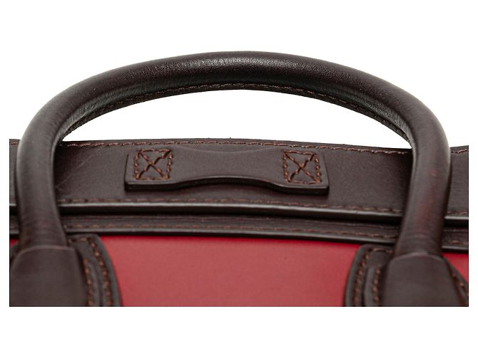 Luggage Céline Celine Rot Nano Tricolor Leder Reisetasche - Ansicht 9