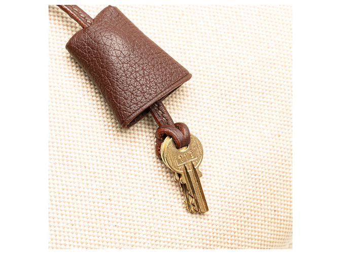 Hermès Marrone Toile e Clemence Victoria 43 Beige - vista 10