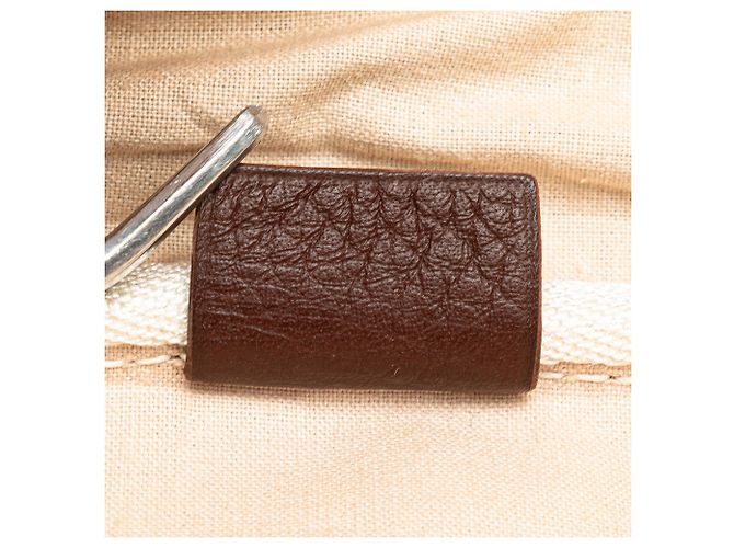 Hermès Marrone Toile e Clemence Victoria 43 Beige - vista 6