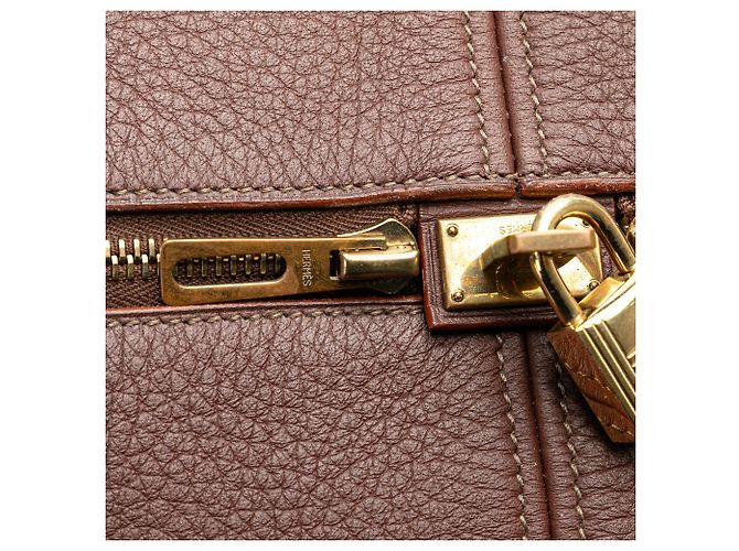 Hermès Marrone Toile e Clemence Victoria 43 Beige - vista 7