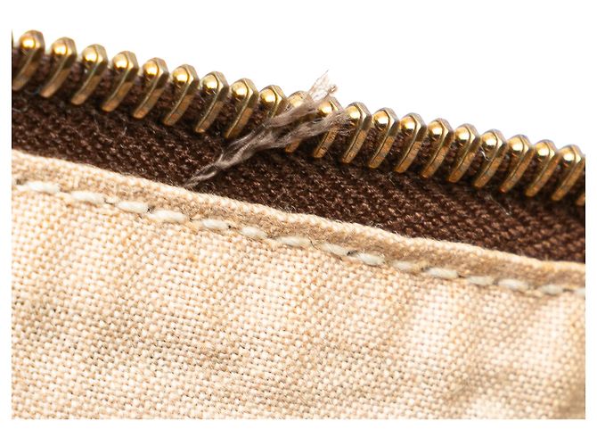 Hermès Marrone Toile e Clemence Victoria 43 Beige - vista 9