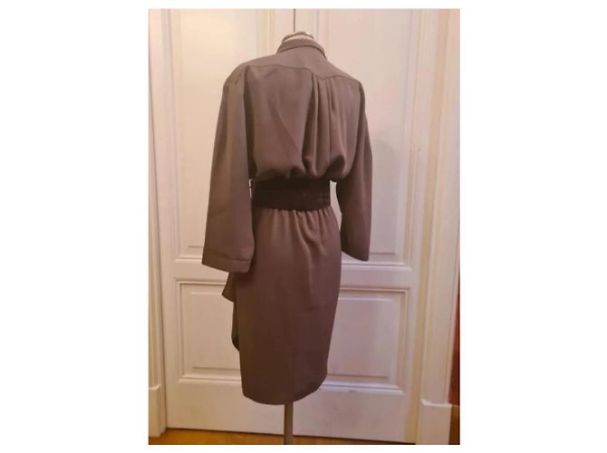 Thierry Mugler Wickelkleid Mokka Braun - Ansicht 2