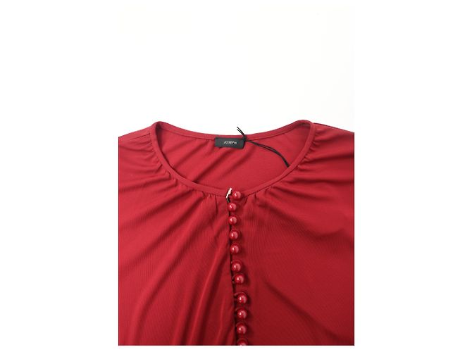 Vestido Crepe Joseph Romy en Viscosa Roja - vista 10