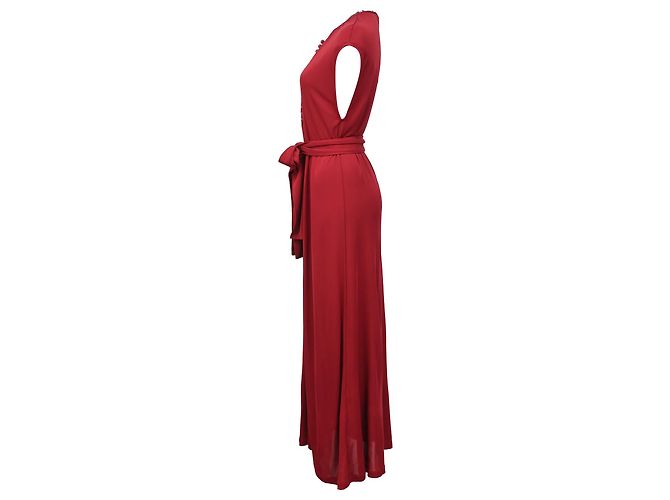 Vestido Crepe Joseph Romy en Viscosa Roja - vista 2