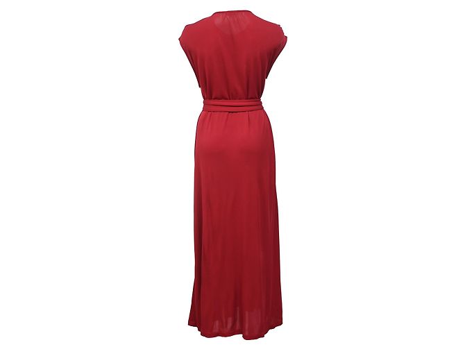 Vestido Crepe Joseph Romy en Viscosa Roja - vista 3