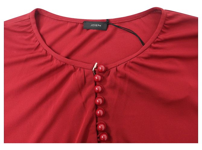 Vestido Crepe Joseph Romy en Viscosa Roja - vista 5