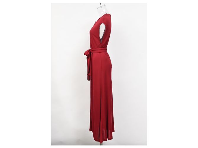 Vestido Crepe Joseph Romy en Viscosa Roja - vista 7