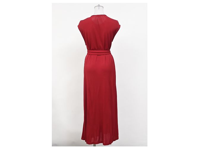 Vestido Crepe Joseph Romy en Viscosa Roja - vista 8