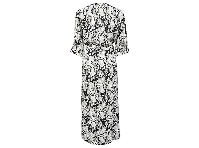 Abito midi stampato See by Chloé in viscosa nera Nero - vista 3