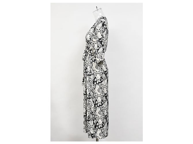 Abito midi stampato See by Chloé in viscosa nera Nero - vista 7