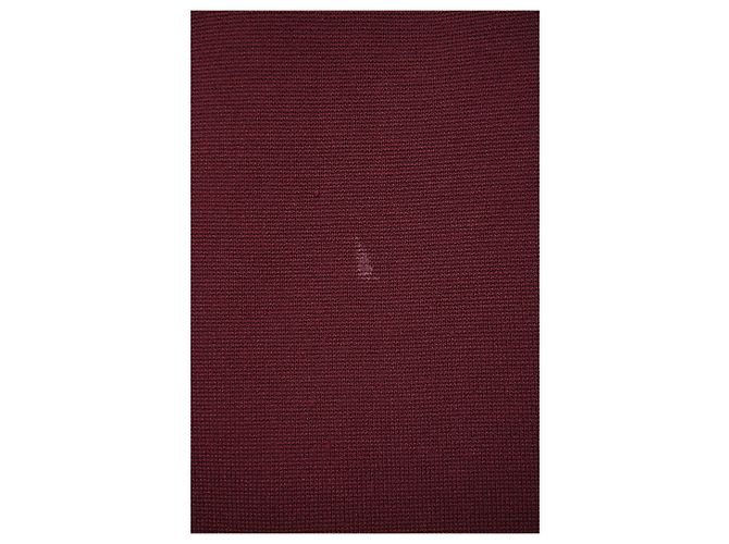 Falda asimétrica con botones decorativos Sandro Fiji en viscosa burdeos Roja - vista 10