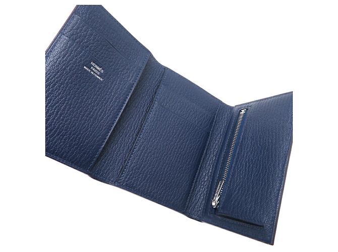 Hermès Portafoglio tri-fold da donna Bearn Combination Hermes W Stamp 2024 Blu navy - vista 6