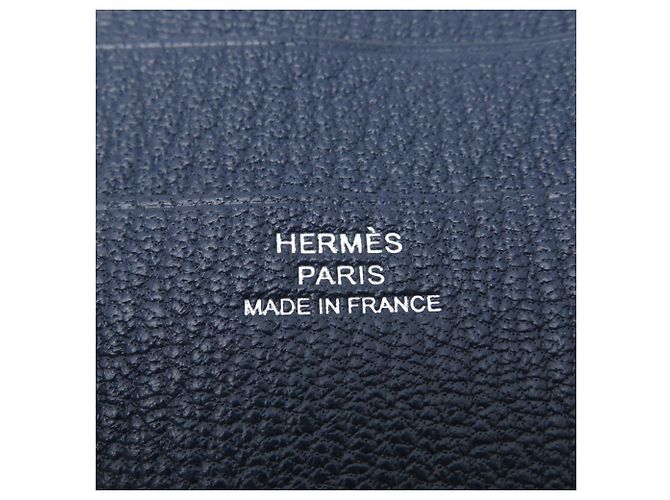Hermès Portafoglio tri-fold da donna Bearn Combination Hermes W Stamp 2024 Blu navy - vista 8