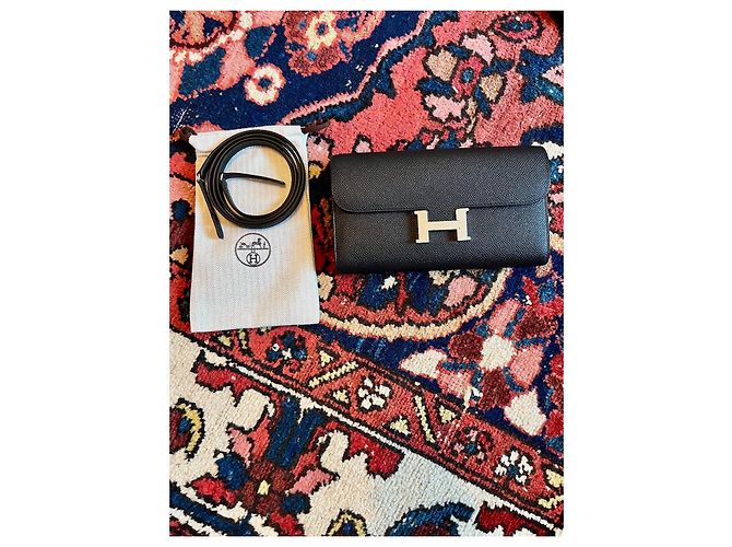 Hermès Constance To Go Handtasche aus schwarzem Leder - Ansicht 10
