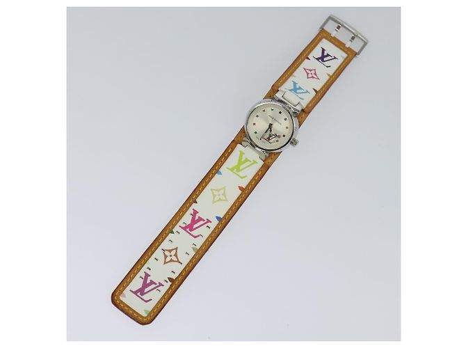 LOUIS VUITTON Monogramm Multicolor Uhren 109/500 Weiß LV Auth 115748A - Ansicht 2