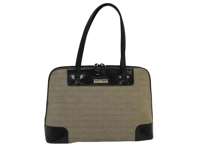 Bolsa Tote GUCCI em lona couro cinza preto prata 002 1122 Auth bs23009 Marrom - vista 13