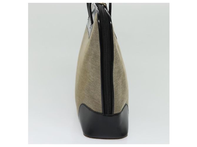 Bolsa Tote GUCCI em lona couro cinza preto prata 002 1122 Auth bs23009 Marrom - vista 3