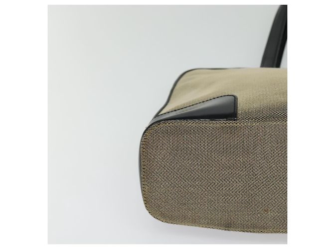 Bolsa Tote GUCCI em lona couro cinza preto prata 002 1122 Auth bs23009 Marrom - vista 9