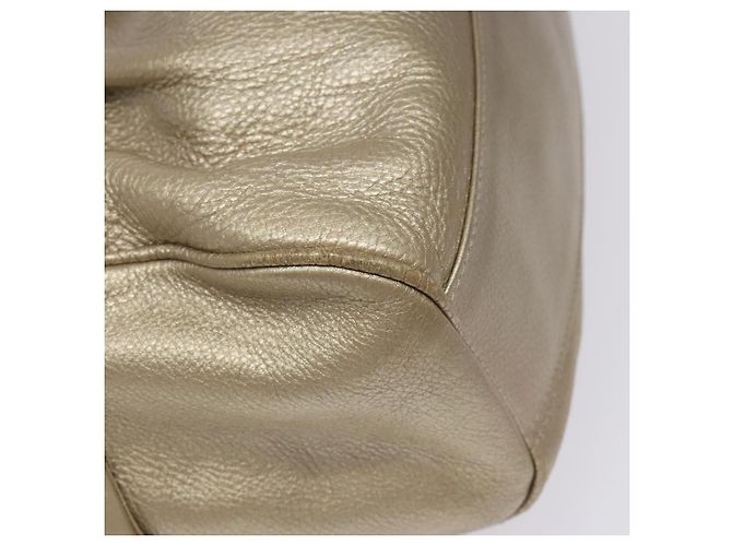 Borsa a mano in pelle Gancini Salvatore Ferragamo Auth am7952 D'oro - vista 16