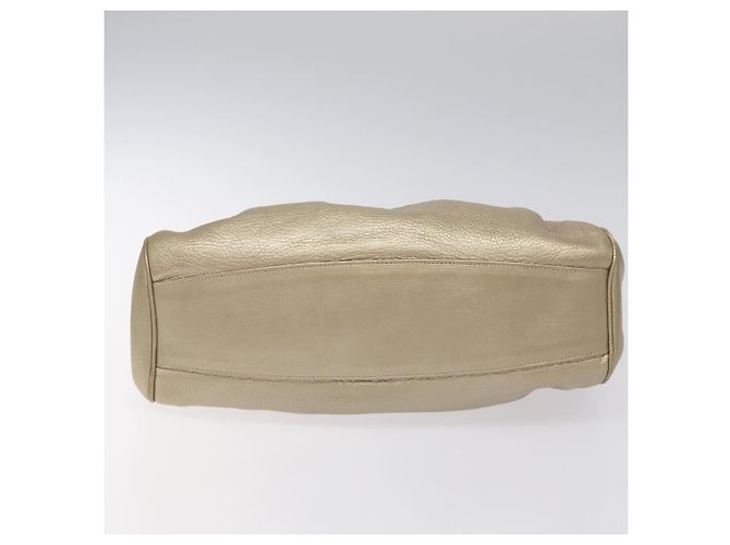 Borsa a mano in pelle Gancini Salvatore Ferragamo Auth am7952 D'oro - vista 5
