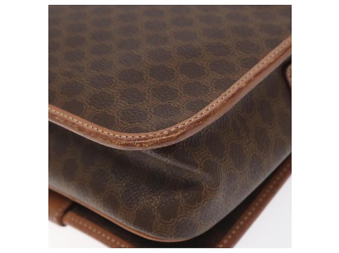 Céline Borsa a spalla in tela Macadam CELINE in pelle PVC marrone oro Auth KD054 D'oro - vista 15