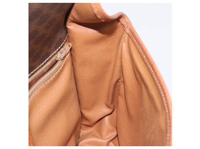Céline Borsa a spalla in tela Macadam CELINE in pelle PVC marrone oro Auth KD054 D'oro - vista 19